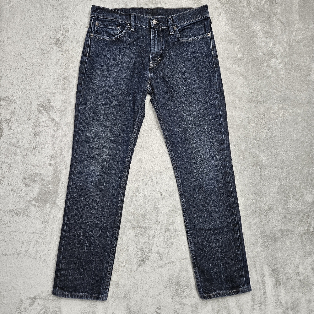 Levi’s Mens 511 Dark Wash Denim Jeans Classic 5-Pocket Jeans Straight Leg 33/30
